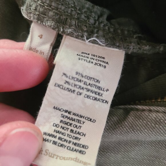 Soft Surroundings Olive Green Women's Capris, Size 4, Excellent Condition - Picture 3 of 6